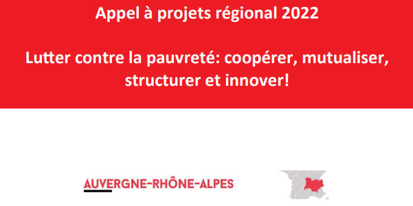 Lire la suite à propos de l’article Appel à projets régional ” Lutter contre la pauvreté : coopérer, mutualiser, structurer et innover”