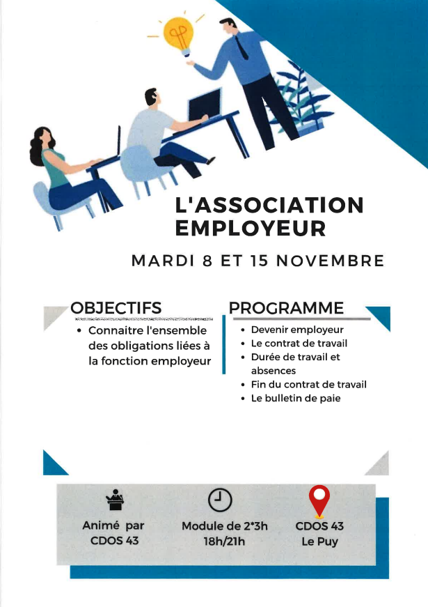 You are currently viewing Programme des formations à destination des bénévoles associatifs du mois de novembre 2022.