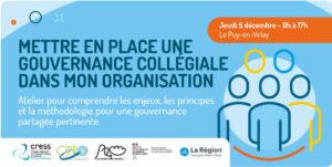 Lire la suite à propos de l’article Atelier – Mettre en place une gouvernance collégiale dans mon organisation – 5 décembre 2024